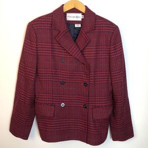 JH Collectibles Vintage 80s Oversized Double Breasted Glen Plaid Blazer